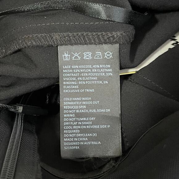 Bardot Jumpsuit Womens XXS Black Corset Wide Leg Sweetheart Lace Mesh Whimsigoth - Picture 8 of 9